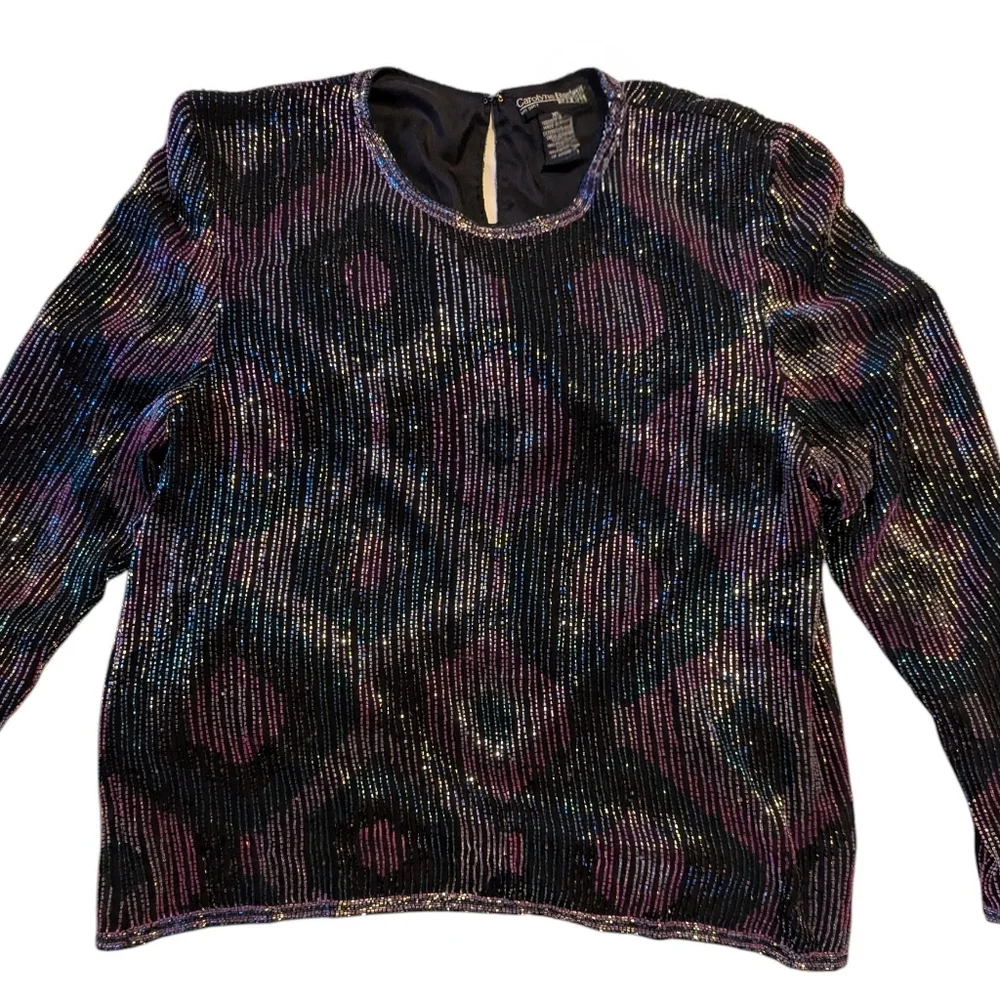 80s Carolyne Barton Evening Blouse - Picture 4 of 10